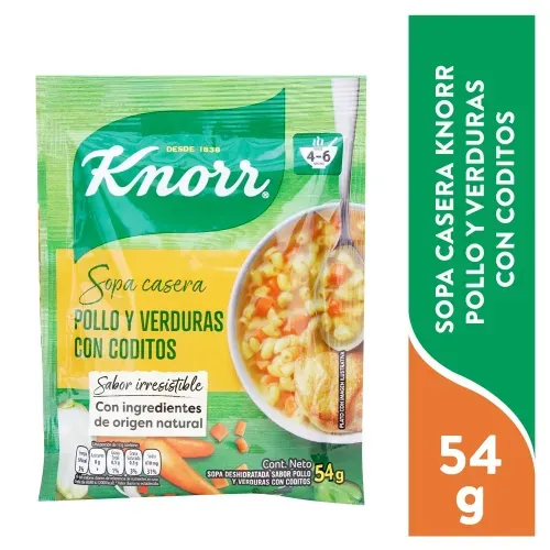 Sopa Knorr Pollo Verdura en Codito - 54 g