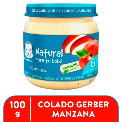 Colado Gerber Manzana Natural Para Tu Bebé - 100 g